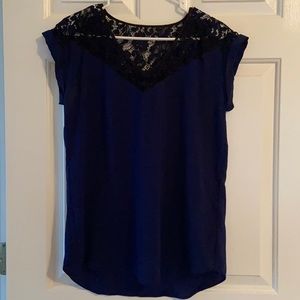Navy blue express top